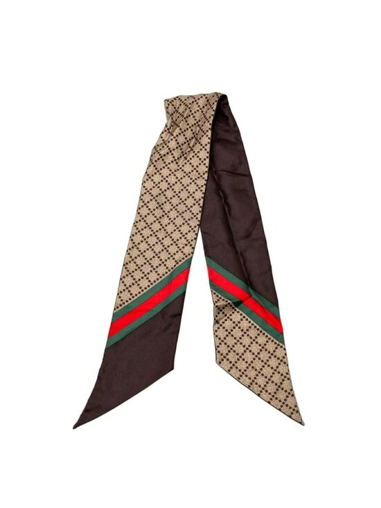 Gucci Accessories - Gucci Ribbon Scarf Silk 100% GG Charm